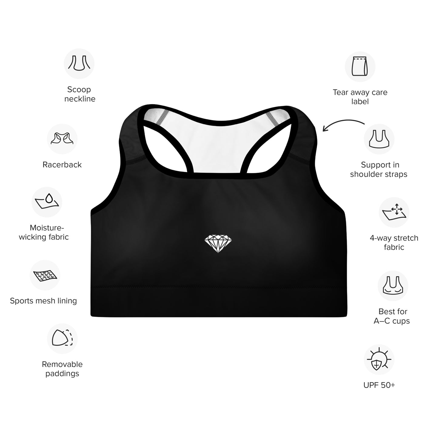 Sport Bra Negro