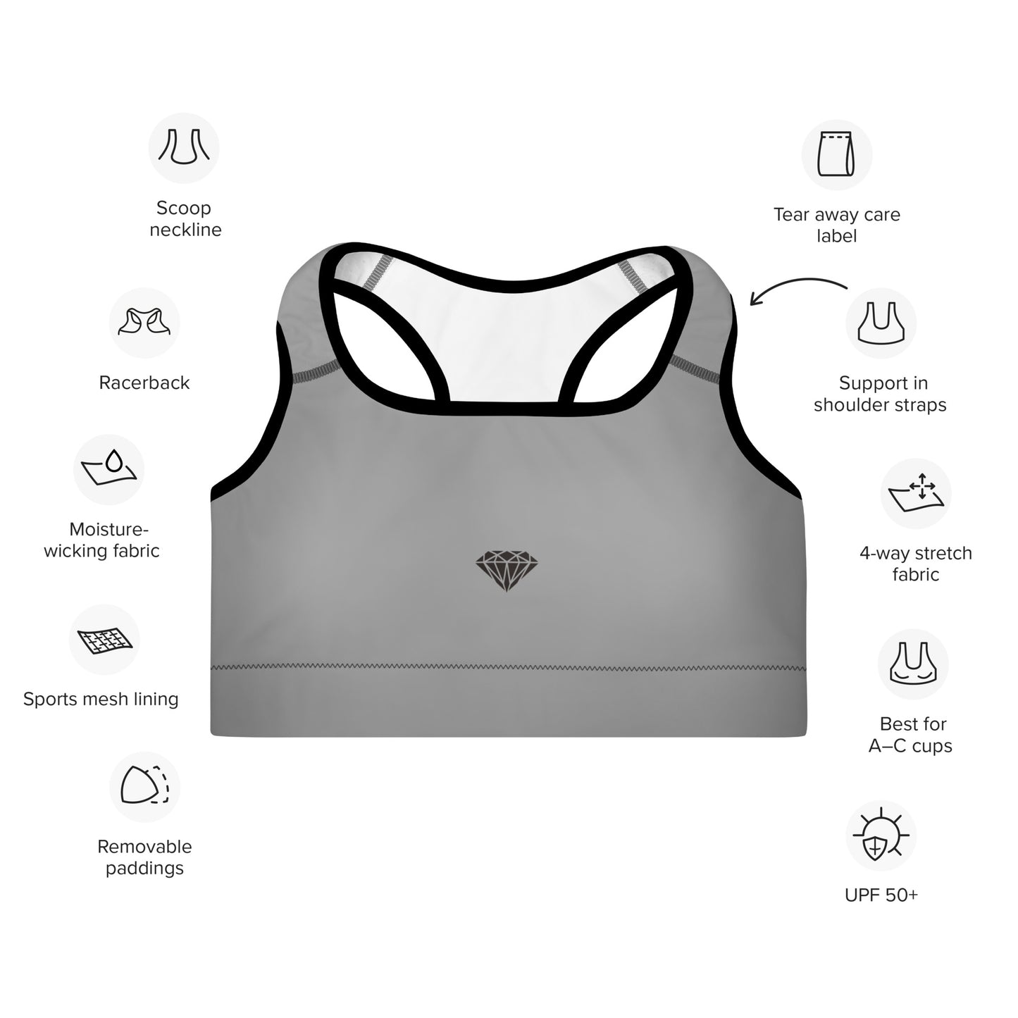 Sport Bra Gris