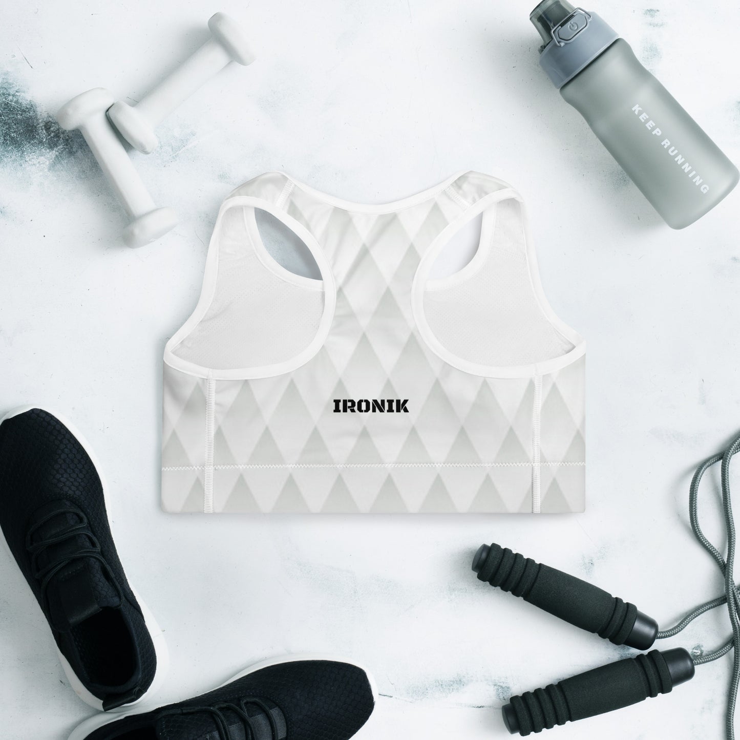 Sport Bra Blanco Geométrico